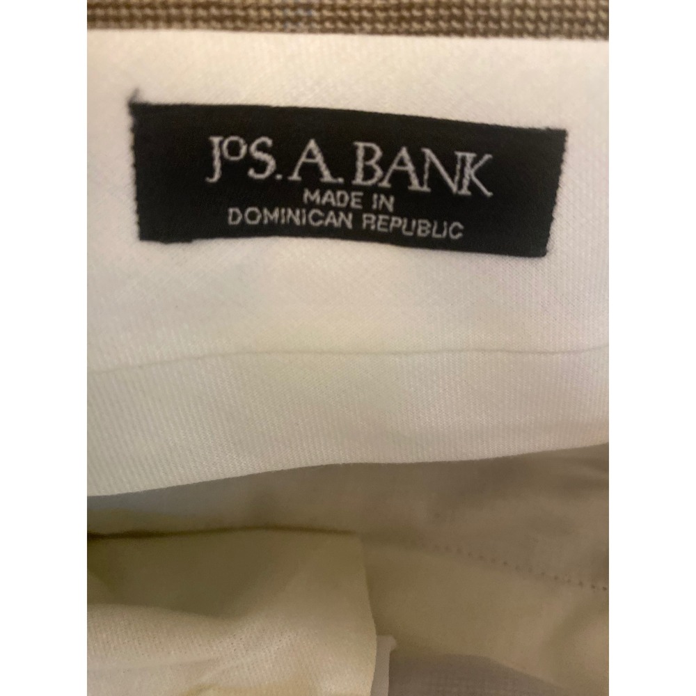 Jos. A. Bank Pleated Front Cuffed Glen Plaid Men's 35 REG Wool Pants - Picture 8 of 8